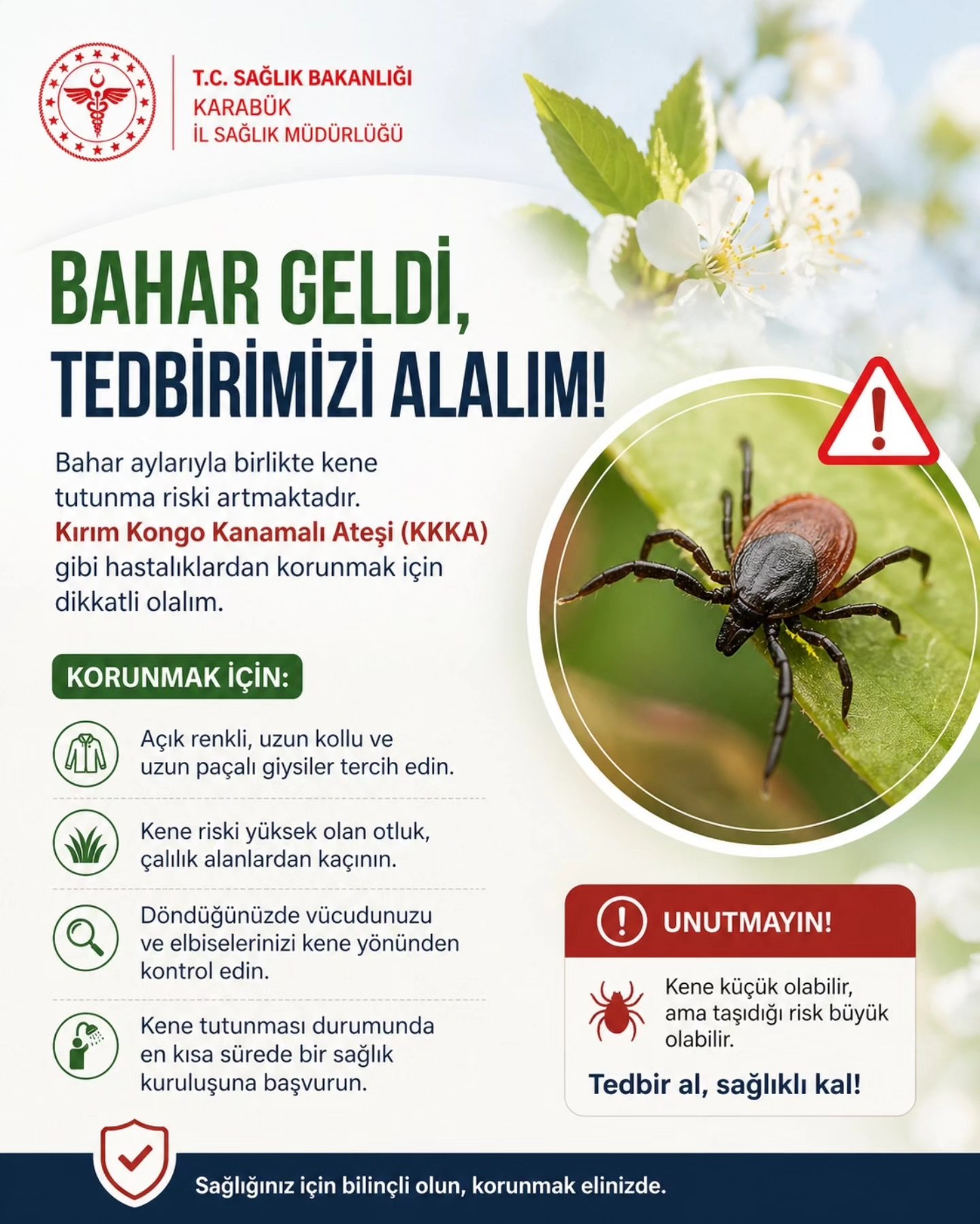Karabük İl Sağlık Müdürlüğü’nden Kene Uyarısı: Bahar Geldi, Tedbirinizi Alın!